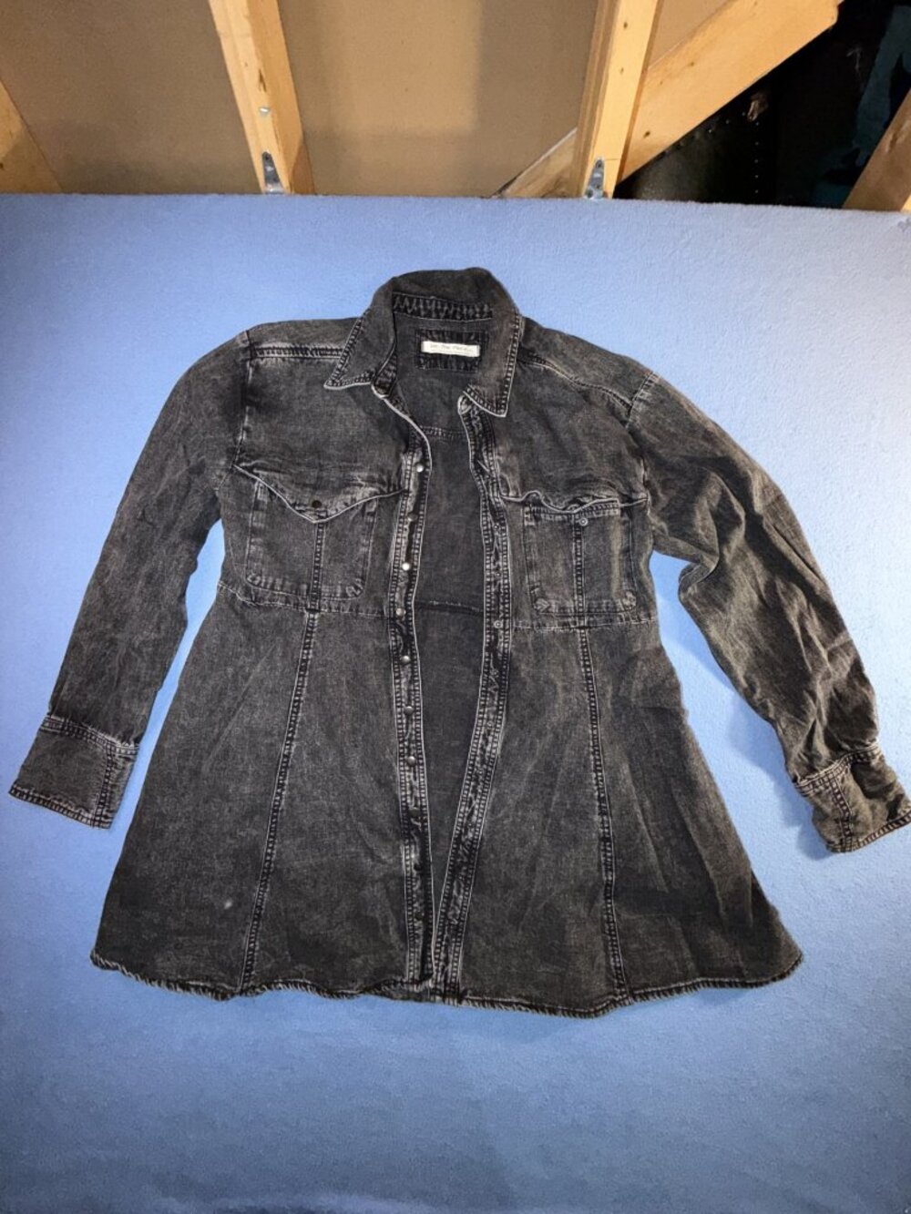 Free People We The Free Sammi Denim Mini Dress, a western-inspired, button-front